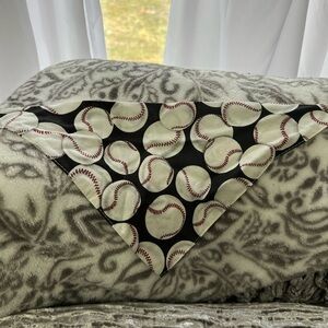 Baseball dog bandana